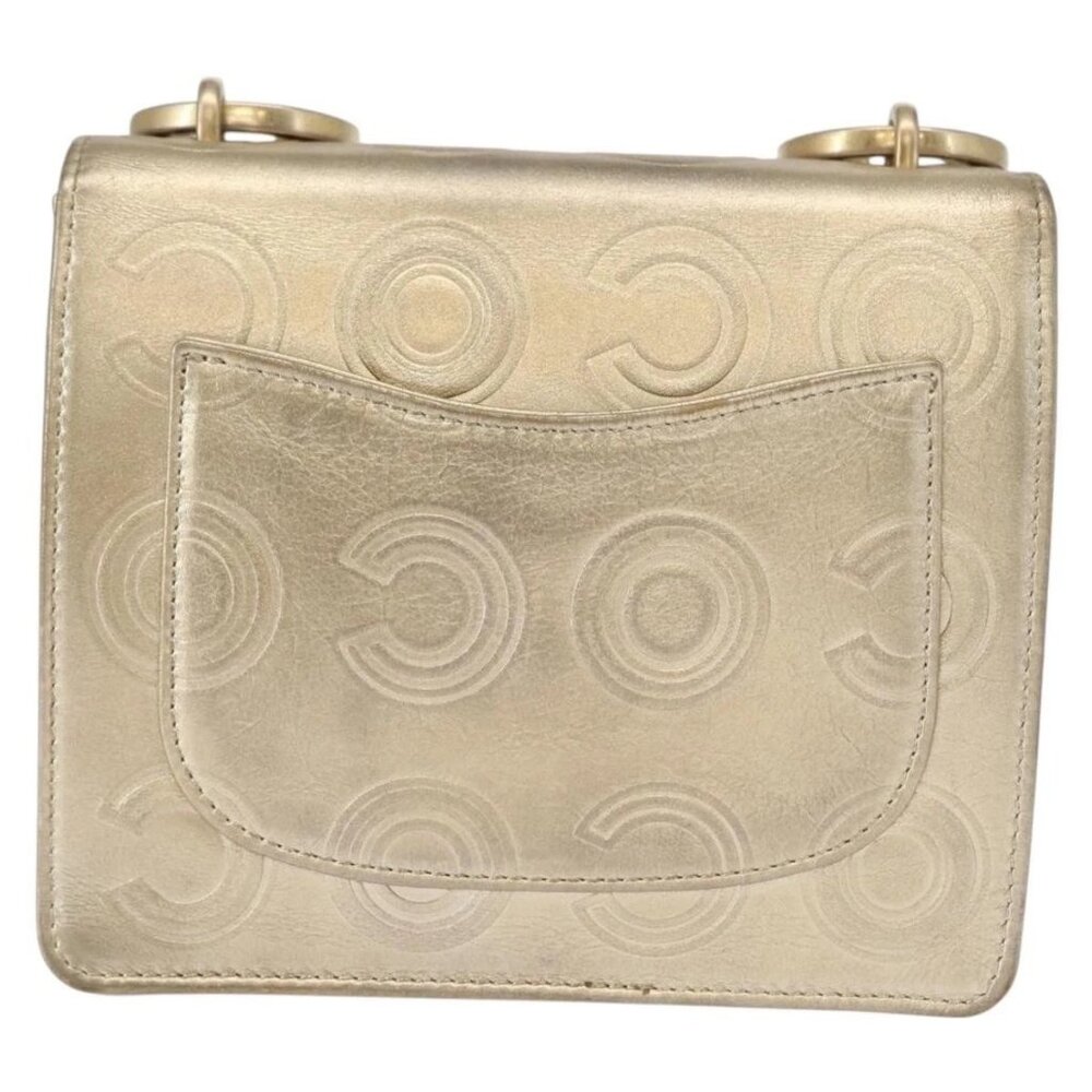 CHANEL Chain Shoulder Bag Lamb Skin Gold CC - Picture 2 of 16